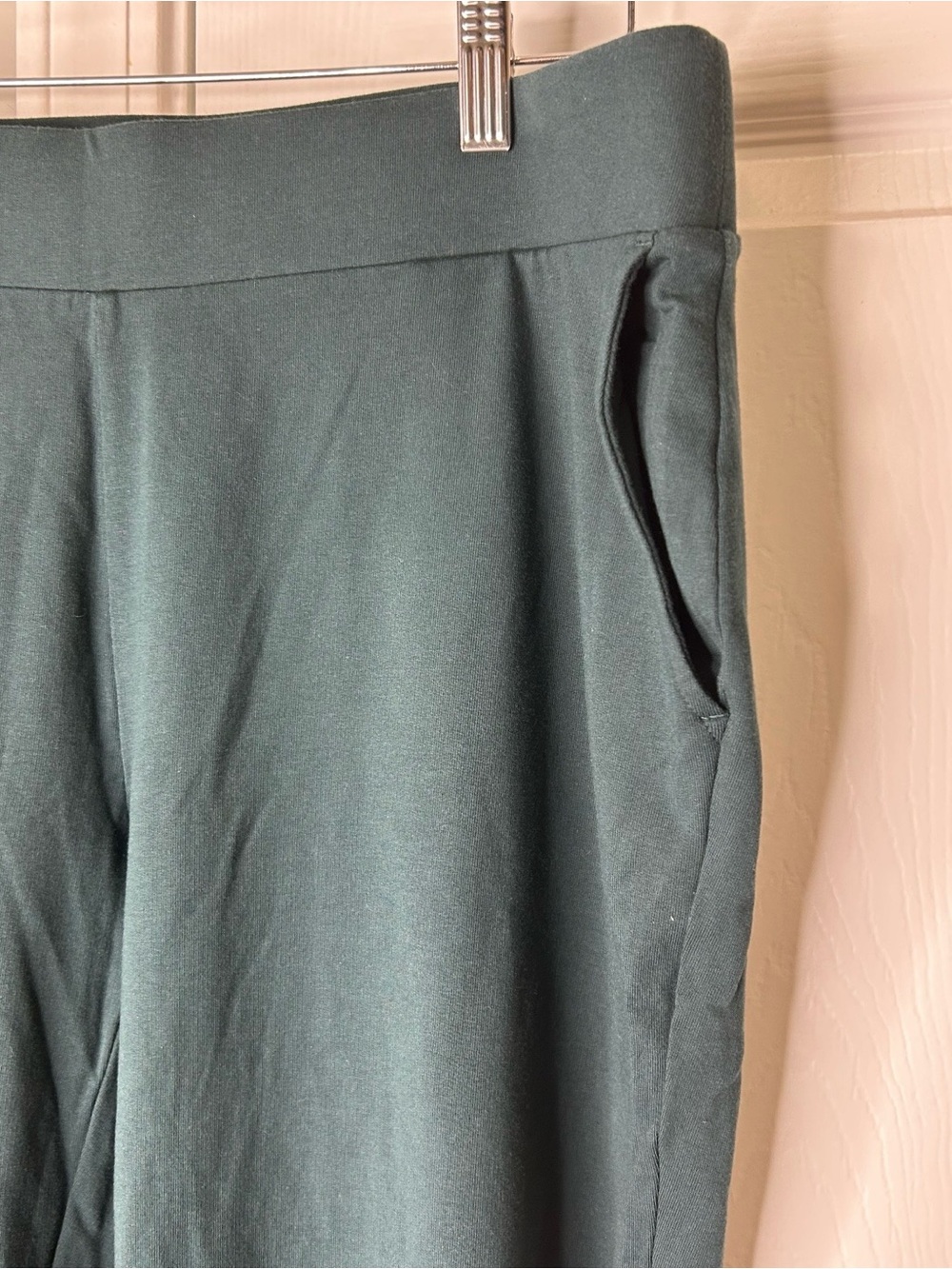 Pure Jill Affinity French Terry Slim Leg Pants XL Petite Dark Teal Pima Cotton - Picture 4 of 11